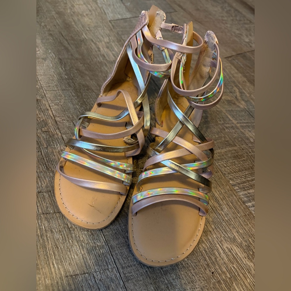 🌸 $10 SALE 🌸 Cat & Jack Girls Strappy Gladiator Sandals Size 13c